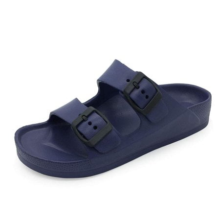 FUNKYMONKEY Sandales Confort pour Femmes à Double Boucle Réglable en EVA (9 m US-Femmes, Marine)