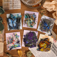 thumbnail image 3 of Pegatinas de mariposas con flores y cuenta de mano del Museo de Historia Natural Bolsa de pegatinas retro para niños con cuenta de mano, 3 of 5