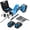 (Blue) 2 batteries + toolbox + accessories, variant on Battery Powered Wireless HVLP Paint Sprayer, Cordless Spray Paint Machine for Indoor Outdoor Home DIY Furniture Cabinets Fences Walls