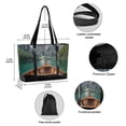 thumbnail image 2 of FORMRS Canvas Laptop Tote Bag for Women with 15.6" Computer Compartments Shoulder Handbag, Lake, 2 of 7