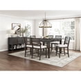 thumbnail image 2 of Pemberly Row Upholstered Counter Height Bench in Dark Espresso and Beige, 2 of 10