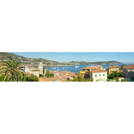 View of Villefranche sur Mer French Riviera France Canvas Art - Panoramic Images (27 x