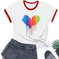 thumbnail image 3 of Spazoro Toddler Girls T-shirts, Crewneck Casual Summer Graphic Short Sleeve Tops Tee Red Size 9 T, 3 of 8