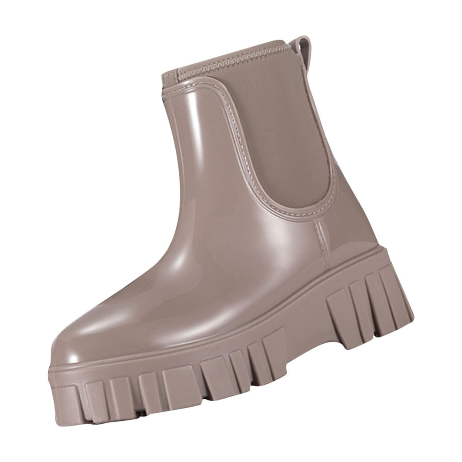 Wowcloth Women's Mid-Calf Rain Boots – Waterproof & Slip-Resistant Solid Color Design for Spring Summer Outdoor Wear, Japanese Style Casual Fashion