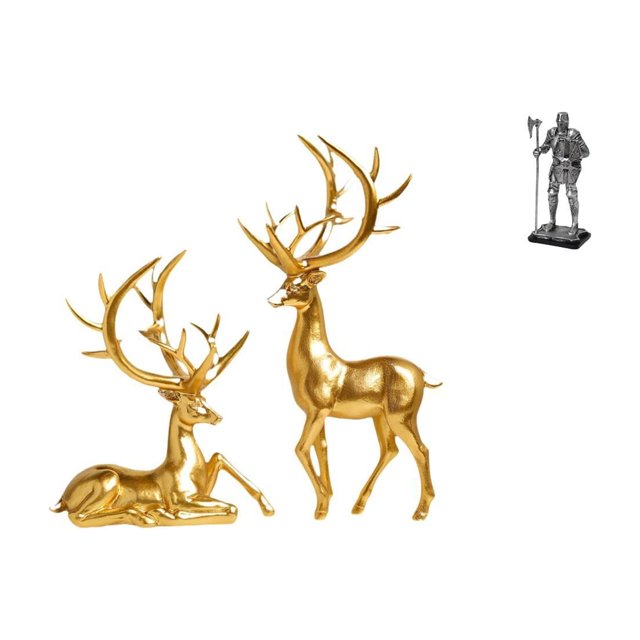 Elegante Colección De Figuras De Resina De Ciervos Y Caballeros Para Sala De Estar, Entrada, Chimenea, Dormitorio, Adorno De Mesa, Decoración Del Hogar, Regalo De Inauguración De La Casa.