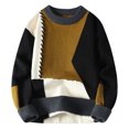 thumbnail image 5 of Suéter de hombre con diseño personalizado y casual de invierno con costuras en contraste de color, suéter holgado de estilo perezoso para hombre, 5 of 5