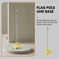 thumbnail image 4 of MERRYHAPY Stainless Steel Flag Stand Golden Desktop Accessory Wear-Resistant Telescopic 4Pcs, 4 of 6