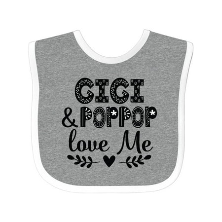 

Inktastic Gigi and PopPop Love Me Gift Baby Boy or Baby Girl Bib