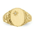 thumbnail image 3 of 14K Yellow Gold AA Diamond Signet Ring Size 6, 3 of 7