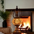 thumbnail image 2 of SILVERFEVER Mosaic Turkish Teapot Lamp Moroccan Glass for Table Desk Bedside Bronze Base Bundle with E12 Light Bulb Ember Sunflower, 2 of 7