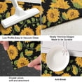 thumbnail image 3 of Black Sunflower Bud Pattern Kitchen Rug Mat,Kitchen Runner Rugs Non Skid Washable,Decorative Kitchen Floor Mats for Kitchen,Sink,Laundry,17"X47", 3 of 5