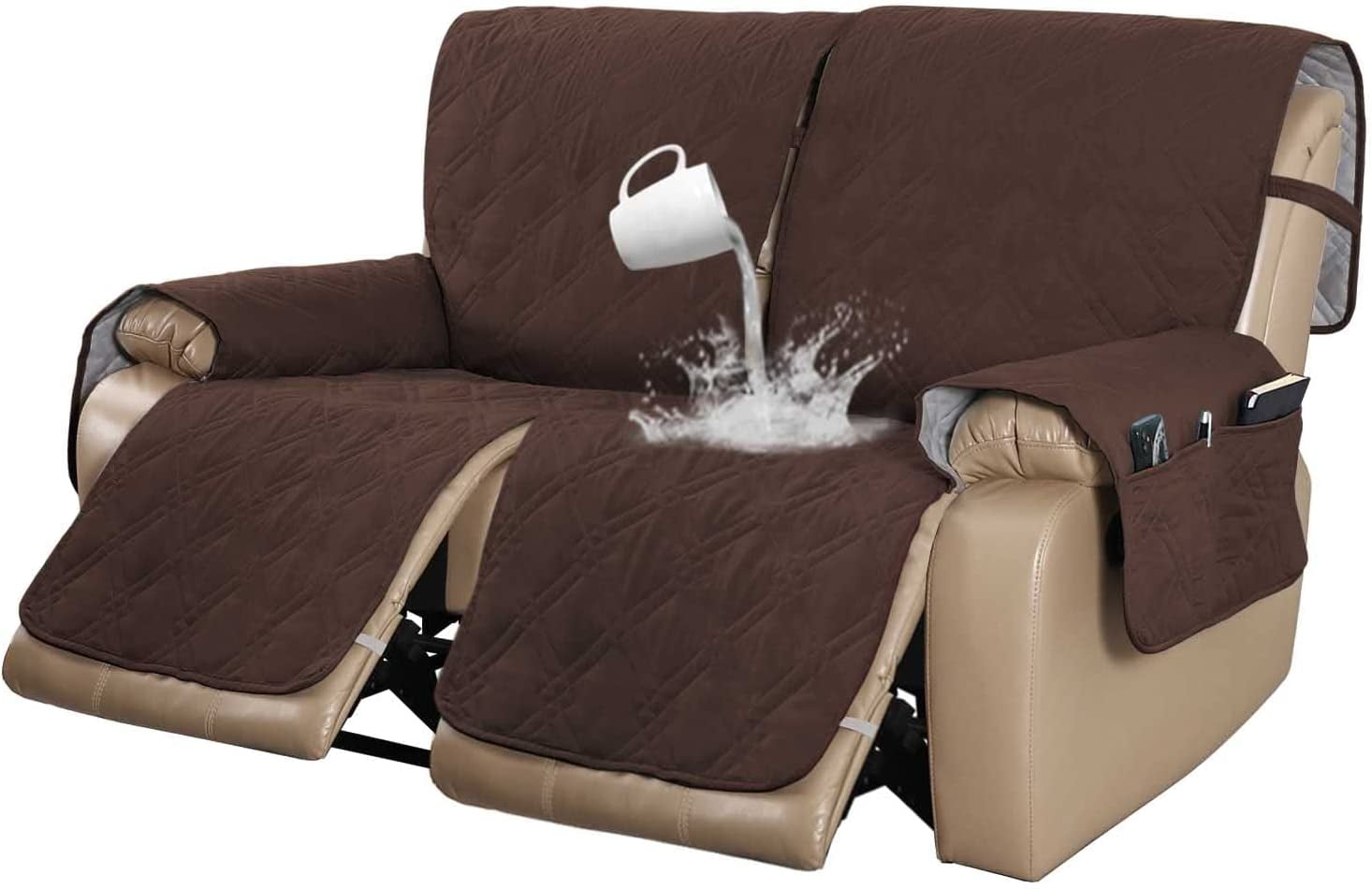 100 Waterproof Recliner Sofa Cover 2 Seat Reclining Couch Cover for 2