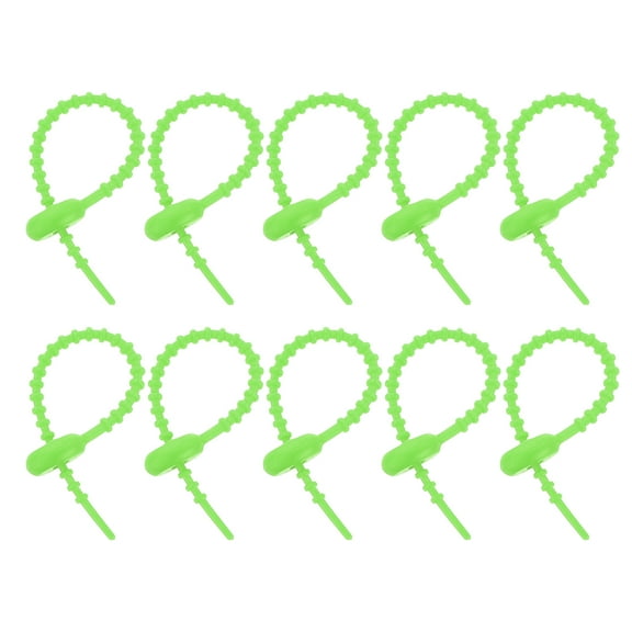 20Pack 4" Silicone Cable Ties, Reusable Zip Ties Wire Strips Organizer, Green