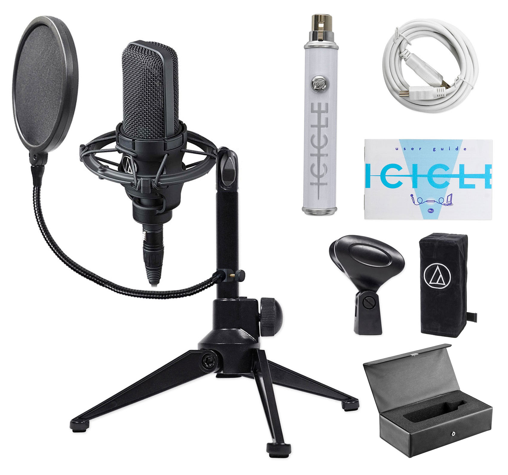 Audio Technica AT4033A Gaming Twitch USB Microphone+Stand+Shockmount