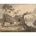 thumbnail image 3 of Paul Sandby 14x12 Black Modern Framed Museum Art Print Titled - Iron Forge on the River Kent, Westmorland, 3 of 5