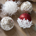 thumbnail image 2 of Bola de Navidad Decoración para árbol de Navidad Bola de Navidad con lentejuelas Colgante con forma de burbuja Adornos navideños Adornos colgantes con forma de bola de peluche, 2 of 5