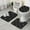 Black White Gothic, variant on Black White Gothic Moon Flower Leaf Pattern Bathroom Rugs Sets 3 Piece,Toilet Cover Set,Absorbent Non Slip Bathroom Mats Sets with U-Shaped Contour Rug Toilet Rug Set