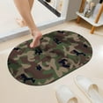 thumbnail image 2 of Jungle Camouflage Super Absorbent Quick-Drying Bathroom Mat Rug, Rubber Non-Slip Bottoms, Easy to Clean,Ultra Thin Bathroom Rugs Fit Under Door and Bathtub(17×27.5Inch), 2 of 6