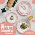 thumbnail image 6 of Crown Display 80-Piece Plastic Disposable Party Plates Set - Pink and White, 8 & 10 Inch, 6 of 6