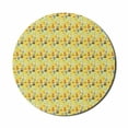 thumbnail image 1 of Colorful Mouse Pad for Computers, Yellow Pattern Kitchenware Cooking Appliances Apron Bowl Chef Hat Oven Gloves, Round Non-Slip Thick Rubber Modern Gaming Mousepad, 8" Round, Multicolor, by Ambesonne, 1 of 2