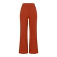 thumbnail image 4 of MaFYtyTPR Plus Size Sweatpants Women's Solid Color High Waist Wide Leg Pants Casual Loose Elastic Waist Straight Leg Pocket Pants Orange XL, 4 of 5