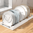 thumbnail image 4 of Expandable Pans & Pots Lid Organizer Rack Under Cabinet-Rubber-Dipped Pan Organizer Rack for Kitchen Cabinet Organizer A, 4 of 5
