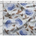 thumbnail image 2 of Soimoi Chinese Floral Print, Silk Fabric, Decor Sewing Fabric by The Yard 42 Inch Wide,Decorative Fabric for Shirts Suits Ties, Blue, 2 of 5