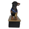 thumbnail image 4 of Award Trophy Dachshund Puppy Dog With Gold Medal Standing On Stage Figurine, 4 of 6