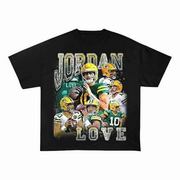 Vintage Style Jordan Love shirt, Football shirt, Classic 90s Graphic Tees