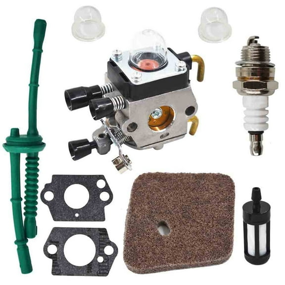 findmall NEW Carburetor For STIHL FS55 FS55R FS55RC KM55 HL45 KM55R FS38 w/ Fuel Line Kit