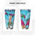 thumbnail image 3 of KLL Beach Flamingo Trio Print 40oz Stainless Steel Insulated Car Cup with Spillproof Lid - Keep Your Drink Hot or Cold on the Go-Straw Three-piece Set, 3 of 8