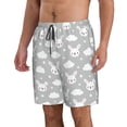 thumbnail image 2 of Balery Rabbit And Cloud Traje de Baño Estilo Hawaiano para Hombre, Shorts de Secado Rápido con Bolsillos-X-Large, 2 of 6