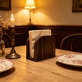 thumbnail image 5 of Acacia Wood Napkin Holder For Table, Napkin Holder, Napkin Dispenser, Semi-Circle Vertical Wooden Tissue Stand For Kitchen Counter, Brown, 4.7x3.9x2 In, 5 of 5