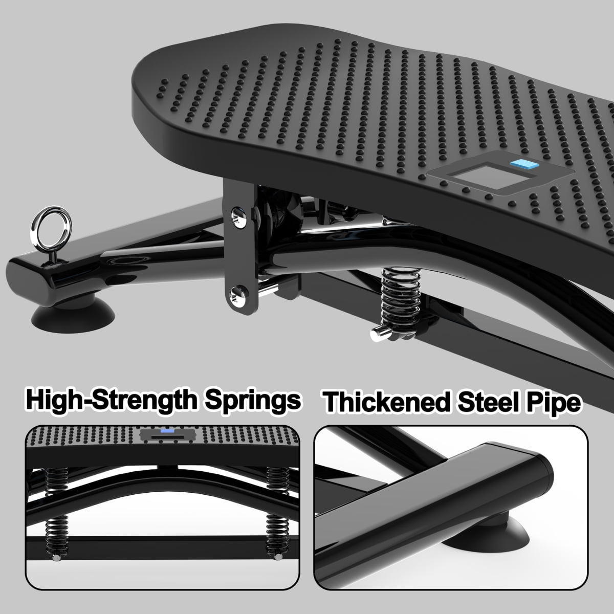Sliding Ski Simulator with Resistance Bands - Indoor Ski Fitness Equipment for Home Gym, Equipped with Resistance Bands and Non-Slip Base, Full-Body Cardio Trainer for Core, Leg, and Arm Workouts.