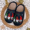 thumbnail image 4 of Zapatillas de piel esponjosa Papá Noel enano acogedor lindo para invierno interior (44-45) negro Wdftyju Tenis De Mujer Tenis De Hombre, 4 of 5