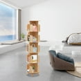 thumbnail image 3 of 5 Tier 360° Rotating Bookshelf Bookcase Storage Shelf Freestanding Display Rack, 3 of 10