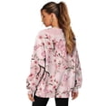 thumbnail image 2 of Xoenoiee Butterfly Cherry Blossom Print Womens Oversized Sweatshirts Long Sleeve Pullover Crewneck Sweaters Casual Tops Comfy Fall Fashion Outfits Winter Clothes 2025, Size M, 2 of 7