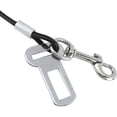 thumbnail image 2 of Chew Proof Dog Car Seatbelt Safety Restraint Pet No-Chew Tether Cable Stainless Steel Leash Puppy Vehicle Seat Belt Strap with Double Clip and Latch Attachment (S Size,24 inch), 2 of 3