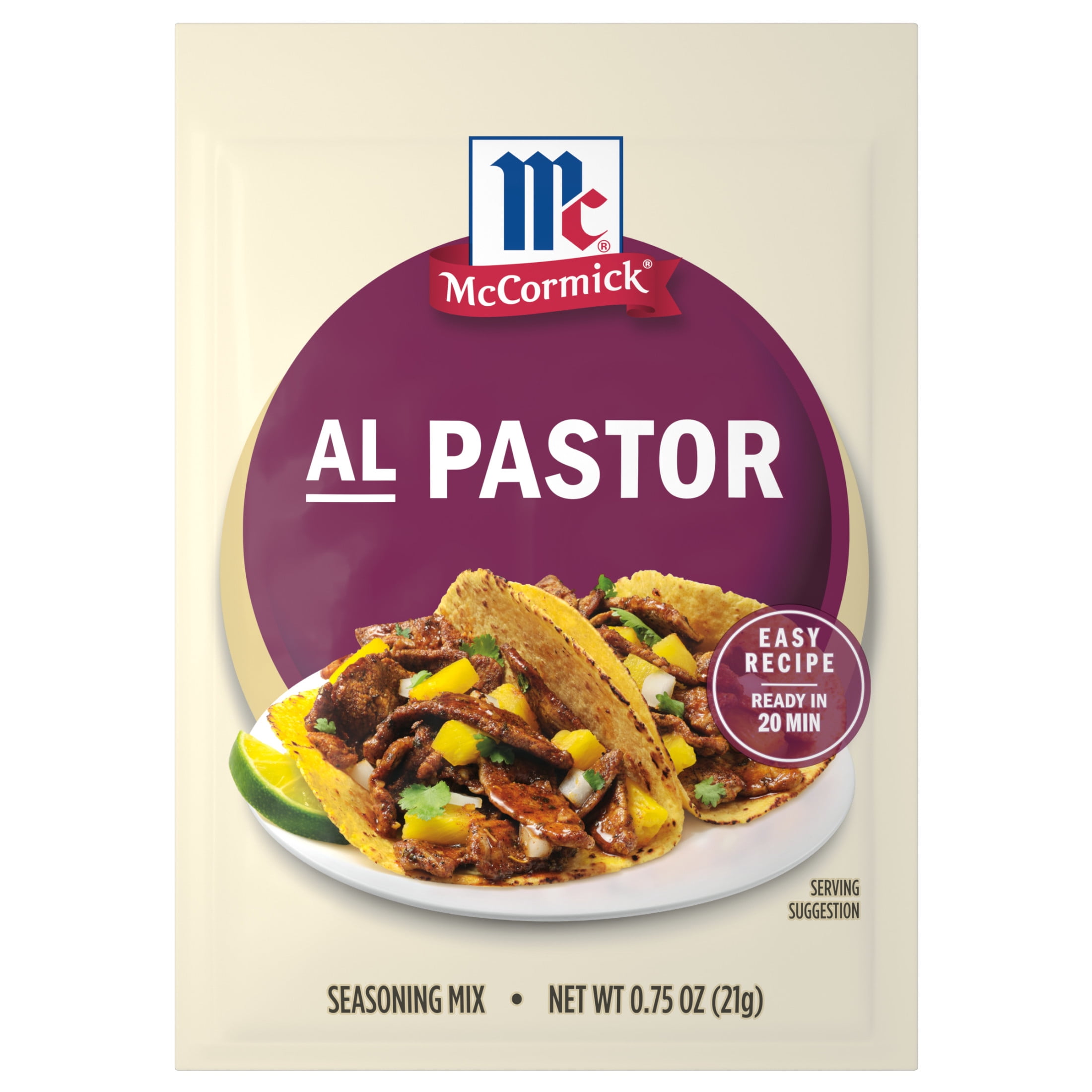 (12 pack) McCormick Al Pastor Seasoning Mix, 0.75 oz Packet