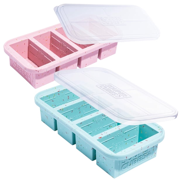 Bandeja para congelador Souper Cubes, 250 ml, silicona con tapa, paquete de 2