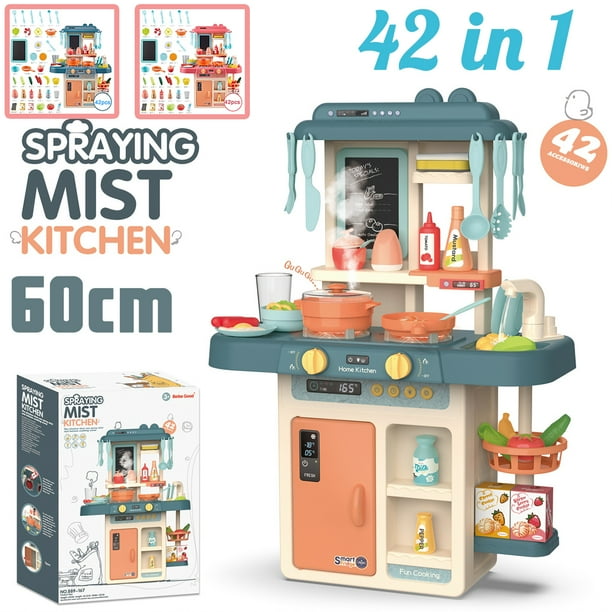 42 PCS Kitchen Playset Play Children Kids Plastic Toy Food Grill Cooking Set With Light Sound