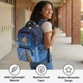 thumbnail image 4 of Yuyamidu Galaxy Giraffe Backpack for School Girls Ages 8-10 3rd-4th Grade 17 Inch Lightweight Multi-Pocket Bookbag with Padded Straps Back to School, 4 of 7