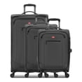 thumbnail image 2 of SWISSGEAR Stride 3-Piece Expandable Spinner Luggage Set, Dark Gray, with 8 Wheels and Built-in TSA Lock, 2 of 25