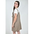 thumbnail image 3 of Vestido tipo jumper de lino Roman Fashion /Juvenil, 33555 (Cafe) cafe G, 3 of 5