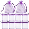thumbnail image 3 of 100Pcs Candy Bags Household Organza Gift Bags with Drawstring (Dark Purple), 3 of 4