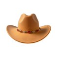 thumbnail image 5 of Premium Felt Cowboy Hat with Cattleman Crease Wide Brim Shapeable Western Hat for Men Women Cowgirl Rodeo Daily Wear, 5 of 5