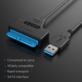 thumbnail image 4 of Kuymtek Convertidor de disco duro USB3.0 SATA a cable USB compatible con adaptador SATA SSD de 2,5 pulgadas, 4 of 8