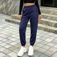 thumbnail image 4 of Enridrech Sweatpants for Girls Elastic Waisted Joggers Fall Winter Casual Soft Slim Leg Jogger with Pockets, 4 of 5