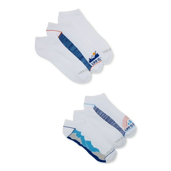 Life is Good Men's Athletic Low Cut Socks, 6-Pack