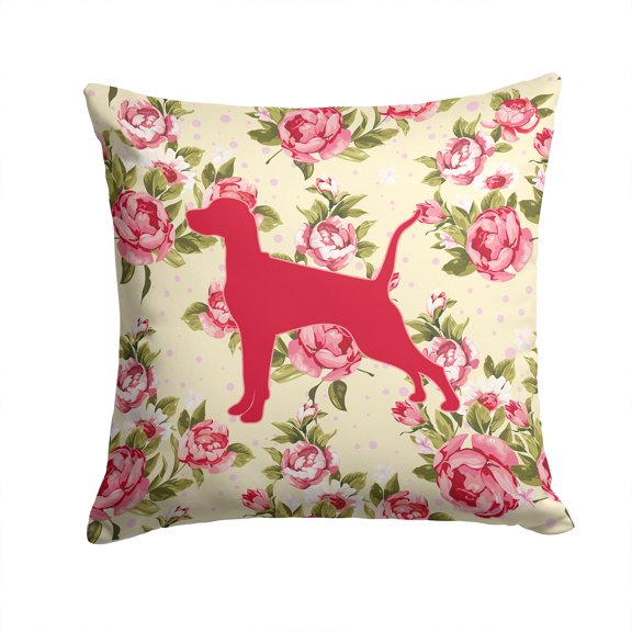 Pointer Shabby Chic Yellow Roses Fabric Decorative Pillow